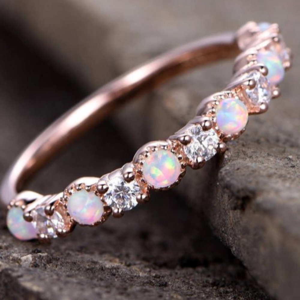 NWOT rose gold fire opal ring - Picture 3 of 3